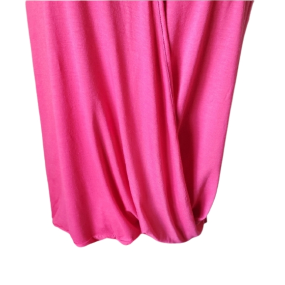 HOT PINK ☆ FOLD OVER "V" NECK TANK ☆ 5X ☆ NWT - Picture 4 of 6